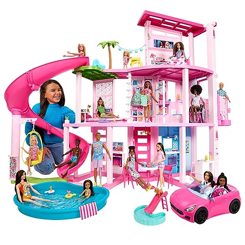Barbie Traumvilla Puppenhaus mit Pool & Rutsche