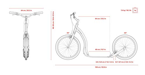 Yedoo Dragstr Tretroller, Aluminium, 20/20 Zoll