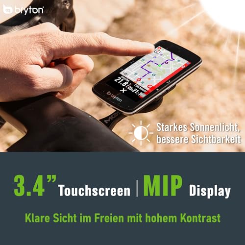Bryton Rider S800 GPS-Fahrradcomputer, Touchscreen