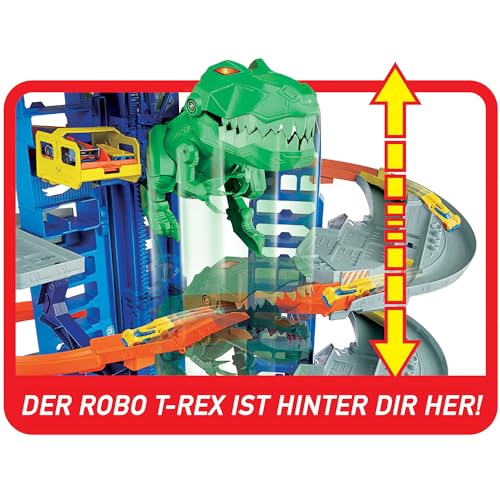 Hot Wheels Dino-Parkgarage Spielset für Kinder
