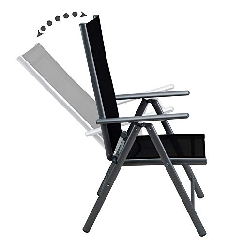 Casaria Gartenmöbel-Set, klappbarer Tisch & Stühle