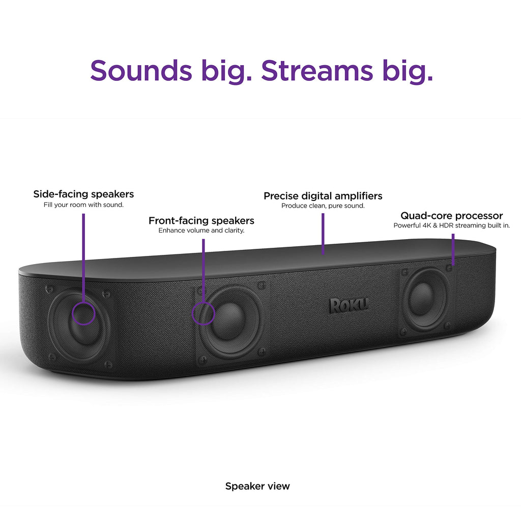 4K HDR Streaming Device & Premium Roku Soundbar