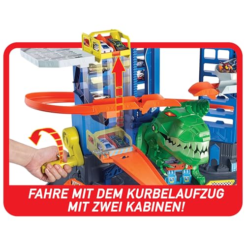 Hot Wheels Dino-Parkgarage Spielset für Kinder