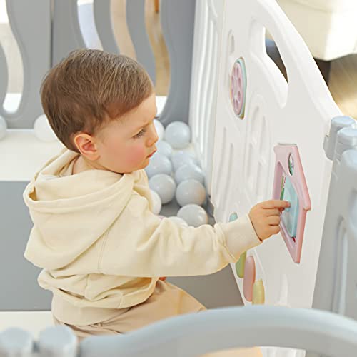 Gupamiga faltbares Baby-Laufgitter mit Zeichenbrett