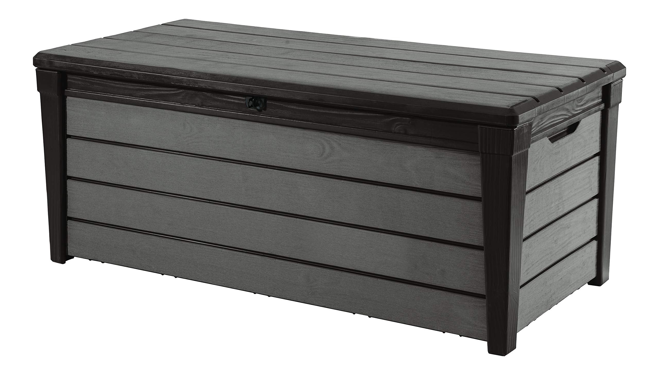 Keter Brushwood Auflagenbox, 455 Liter, Kunststoff in Holzoptik