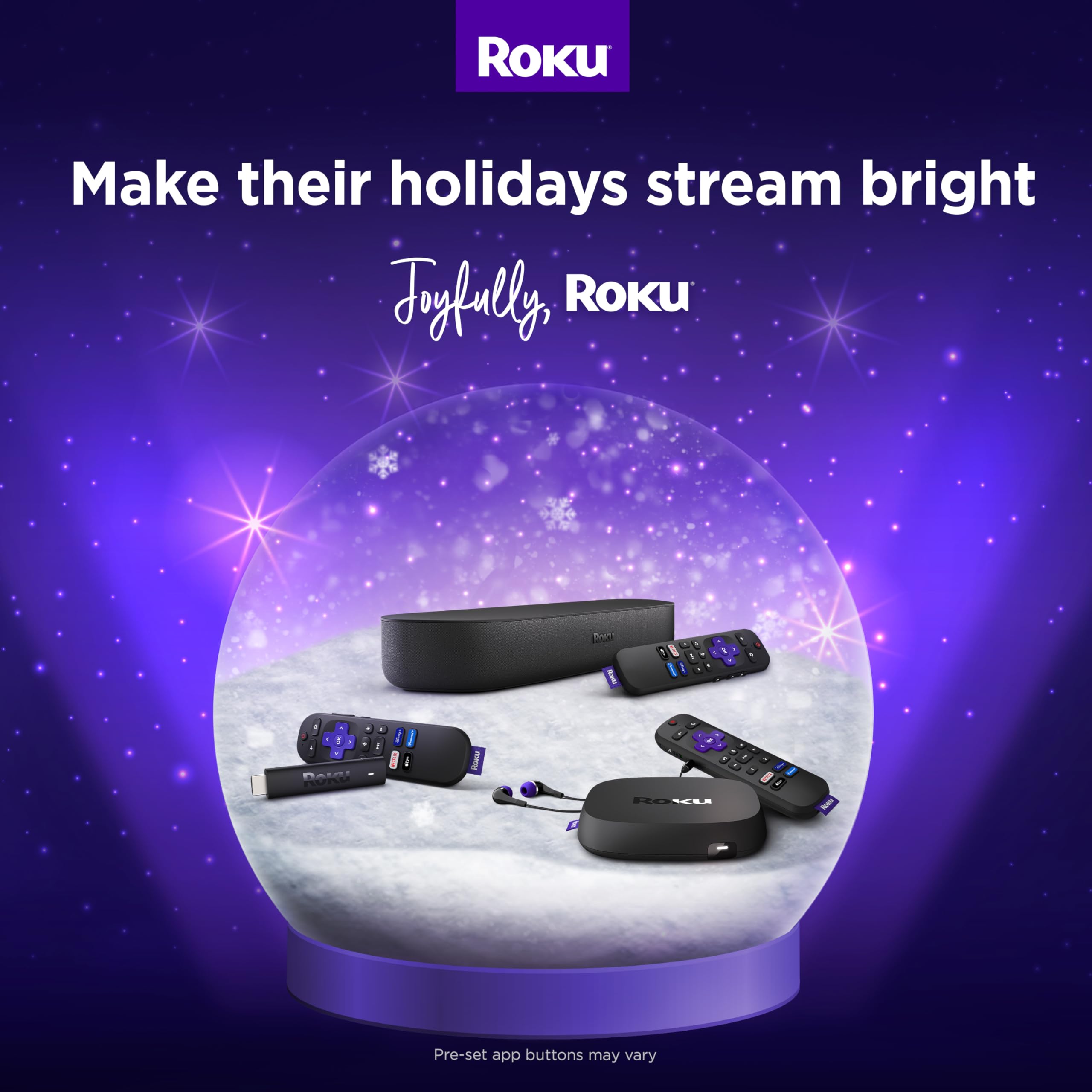 4K HDR Streaming Device & Premium Roku Soundbar