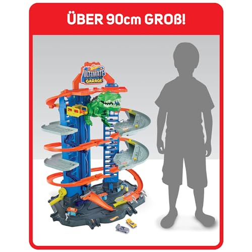 Hot Wheels Dino-Parkgarage Spielset für Kinder