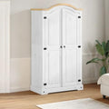 Hommdiy Kleiderschrank aus Kiefernholz, weiß