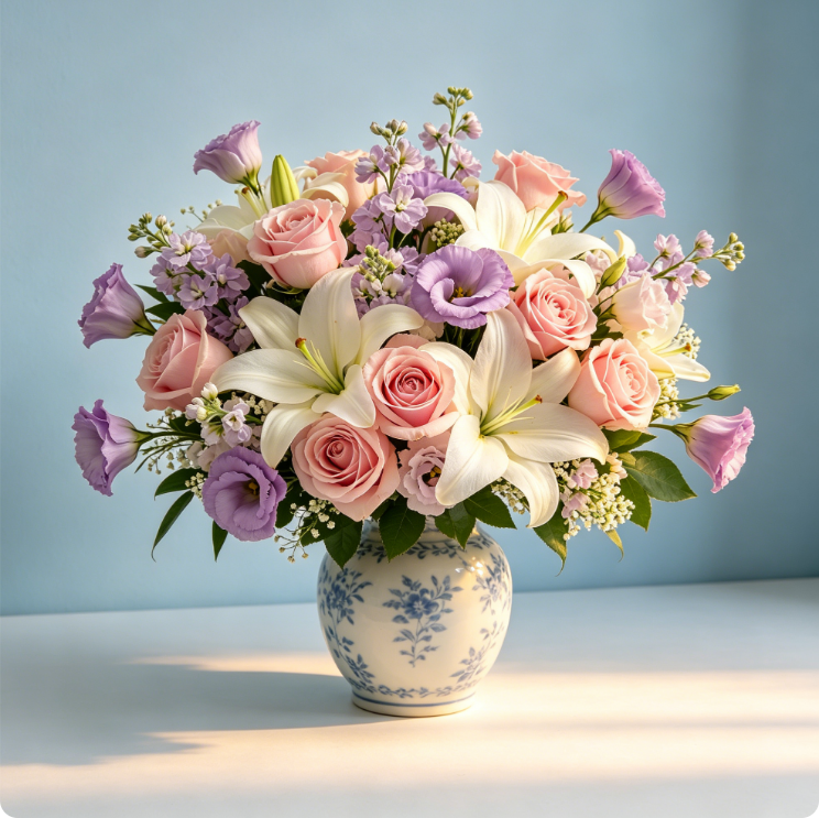 Viellgarden Elegant Blooms Fresh Flower Bouquet