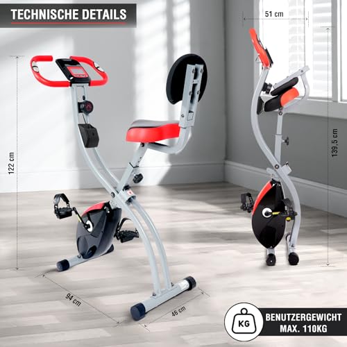 Ultrasport F-Bike 350B, klappbarer Heimtrainer